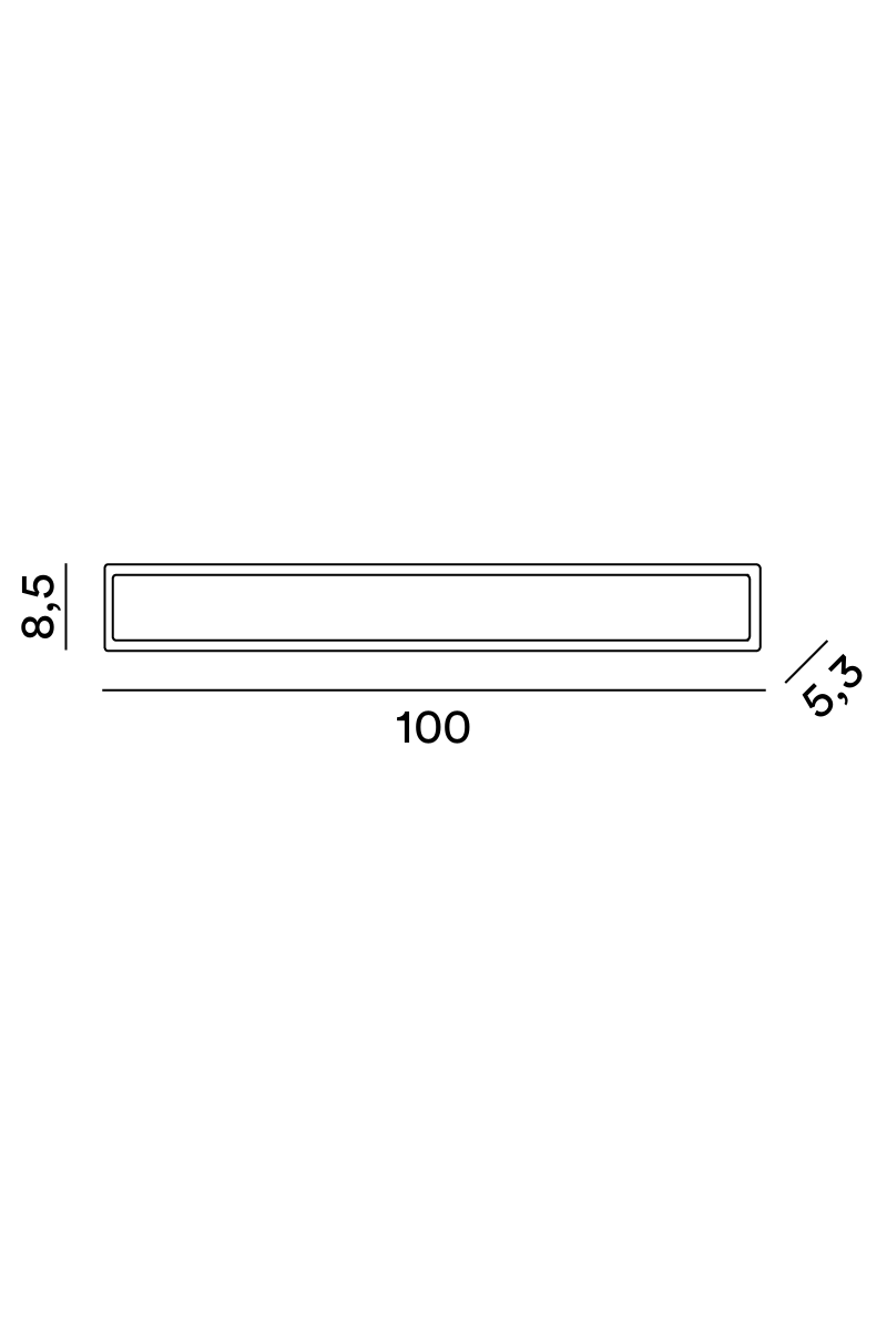 Applique Antea misura 3, schema dimensioni - Lumiavera