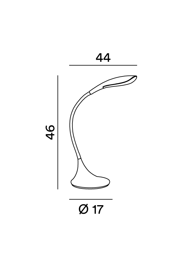 Lampada da tavolo Lia, schema dimensioni - Lumiavera