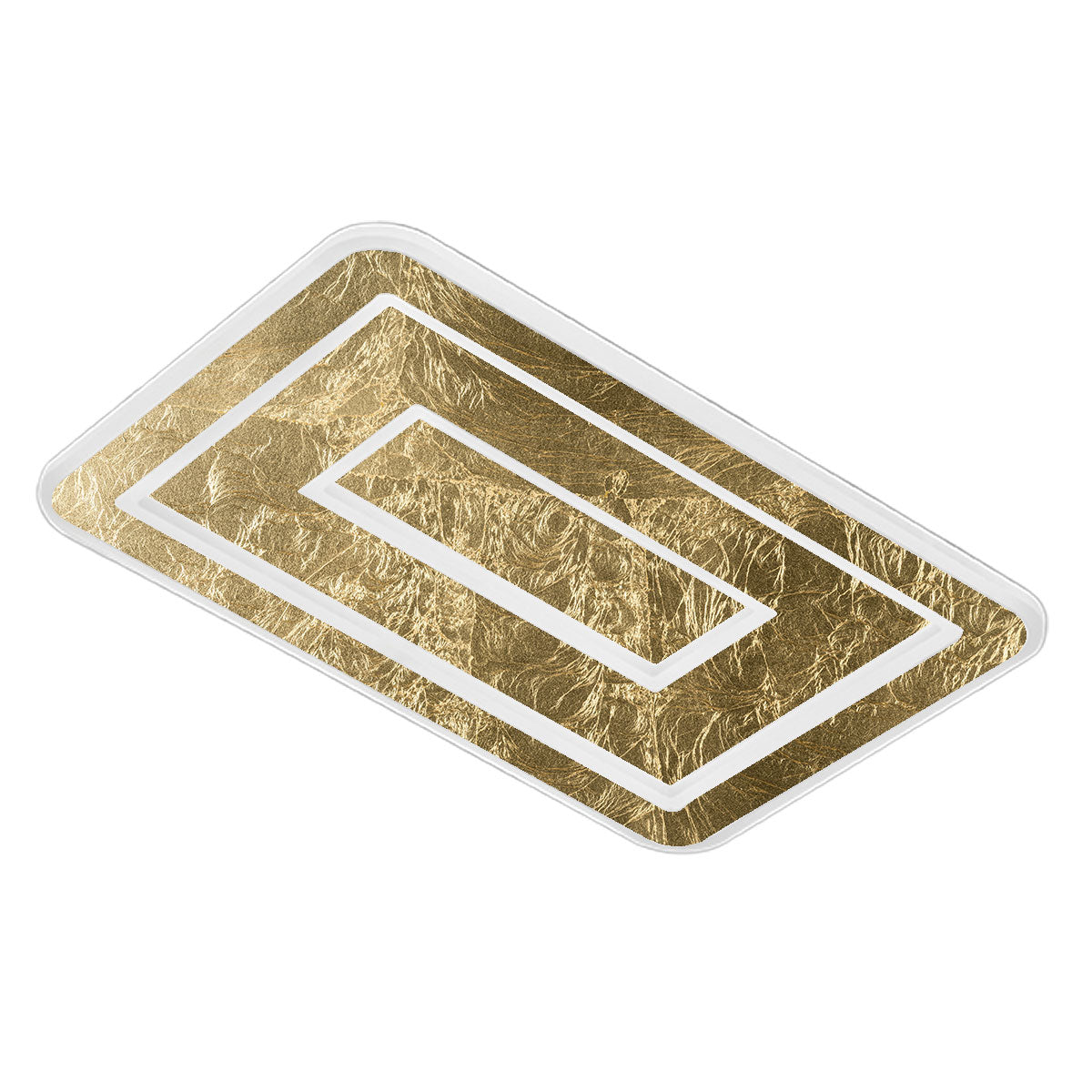 Plafoniera Minos misura grande, colore foglia oro - Lumiavera