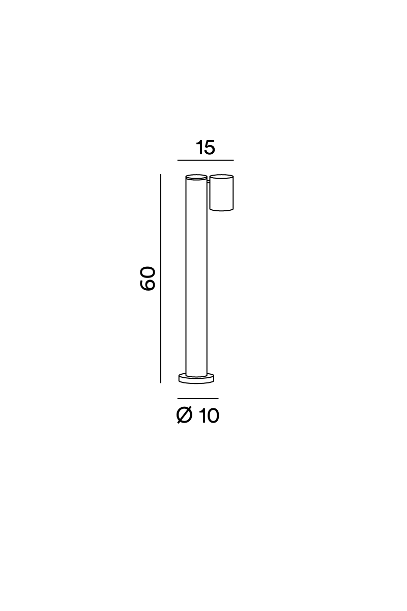 Lampada da esterno Muda, schema dimensioni - Lumiavera