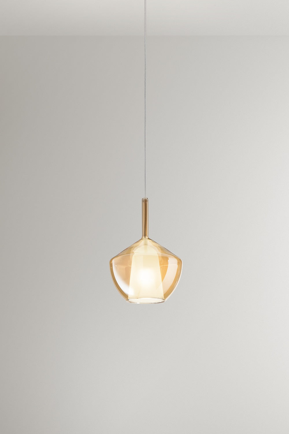 Lampada a sospensione Sabbia colore ambra, vista 2 - Lumiavera