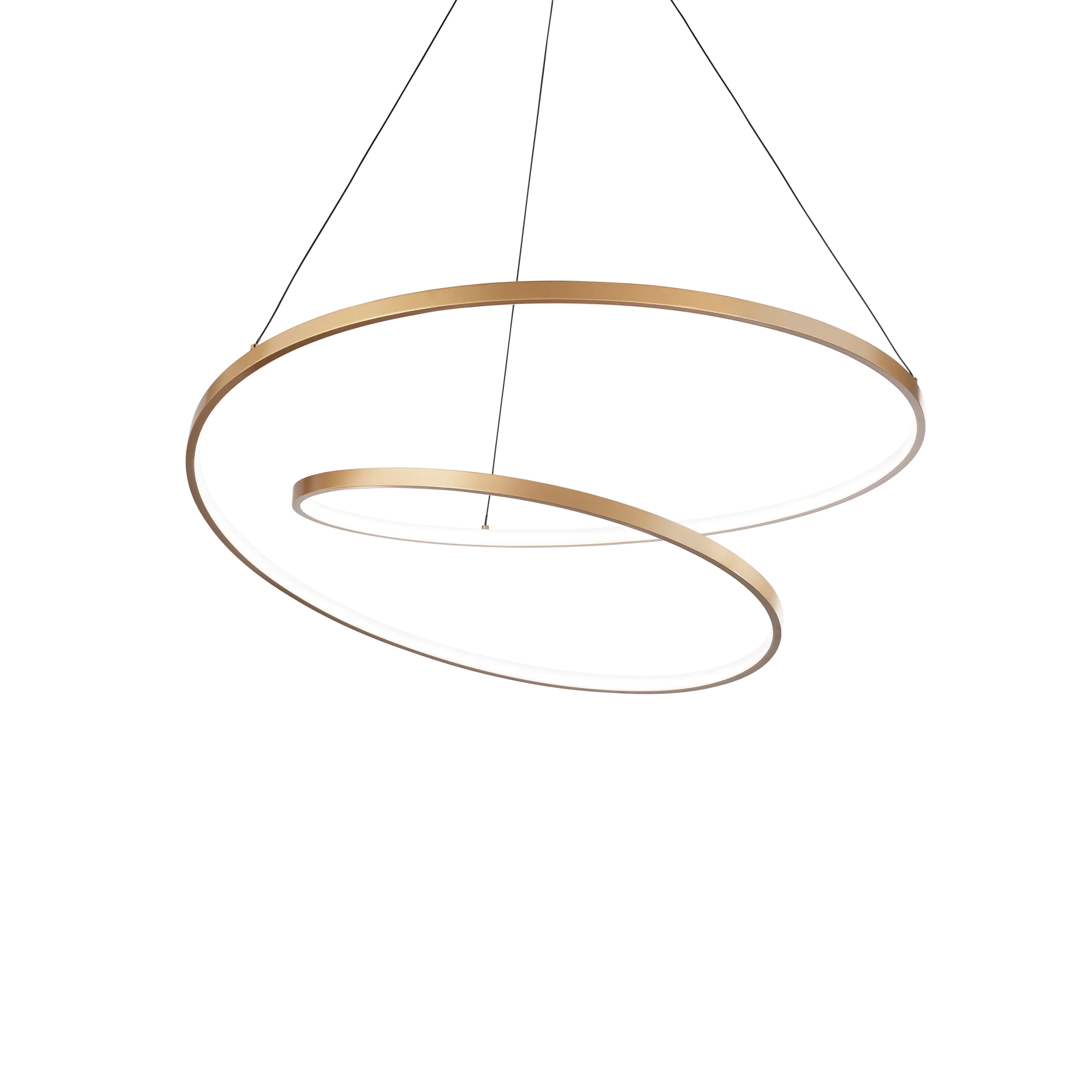 Lampada a sospensione Spirale 80 cm, vista laterale - Lumiavera