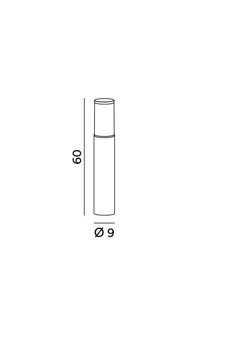 Lampada da esterno Iva, schema dimensioni - Lumiavera