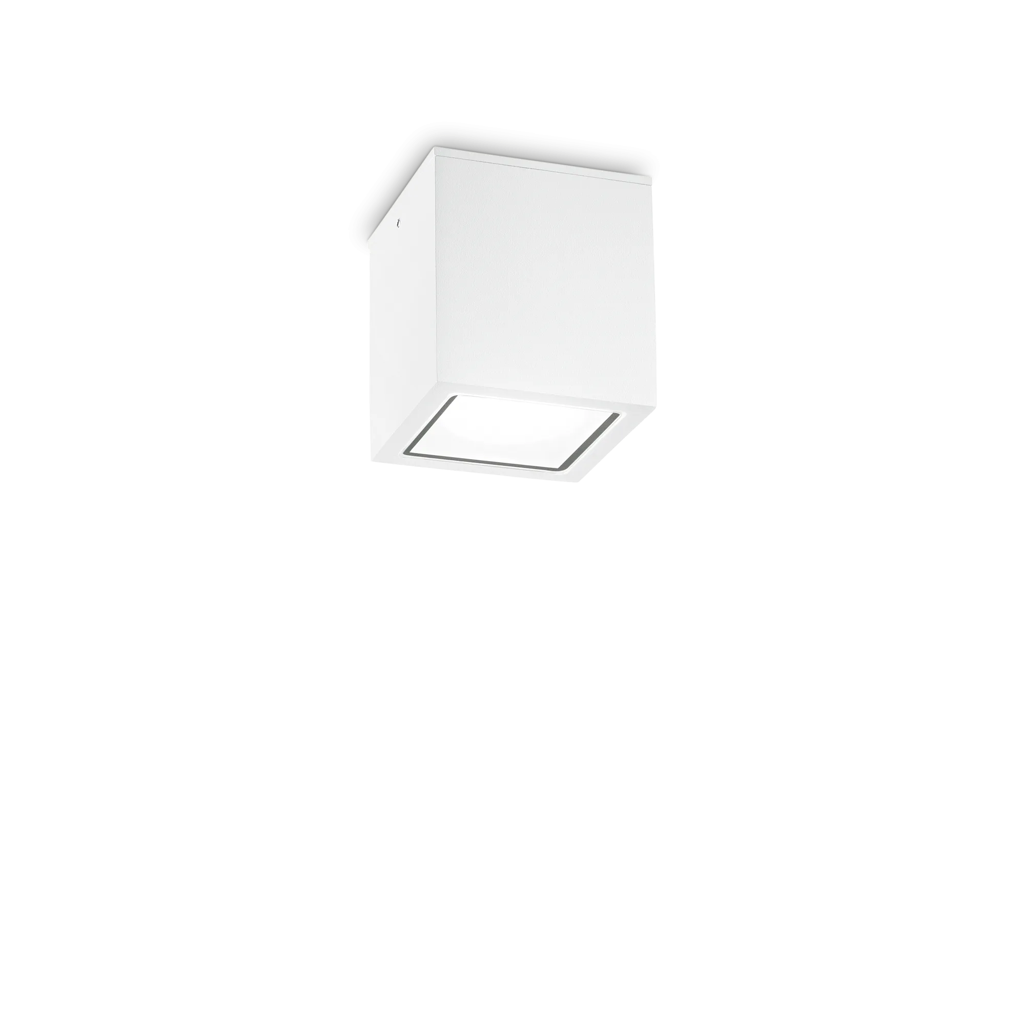 Plafoniera da esterno Rivuno Square misura piccola, colore bianco - Lumiavera