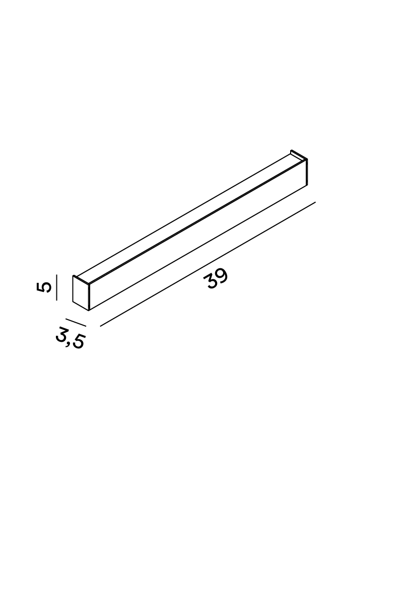 Applique Velia misura 1, schema dimensioni - Lumiavera