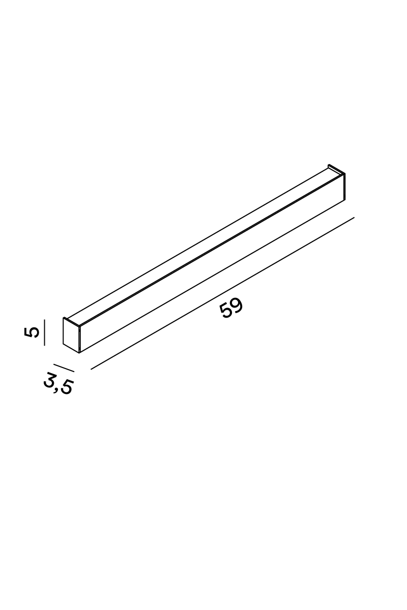 Applique Velia misura 2, schema dimensioni - Lumiavera