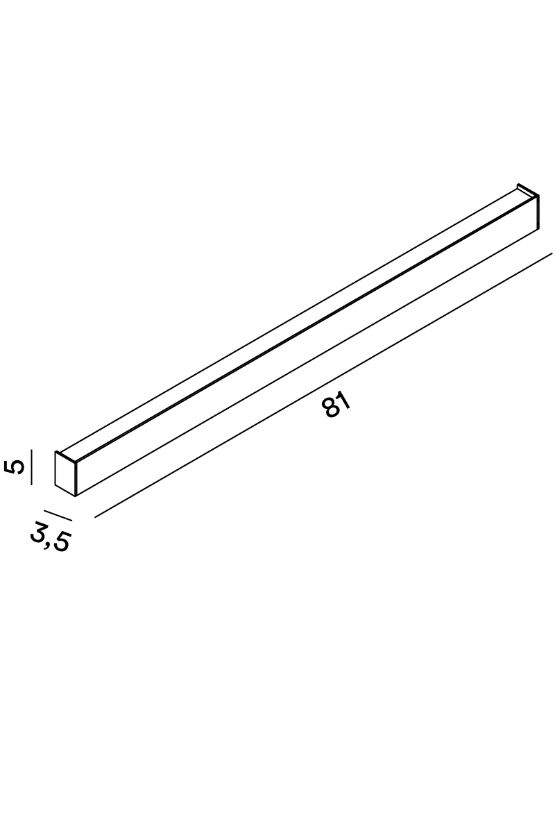 Applique Velia misura 3, schema dimensioni - Lumiavera