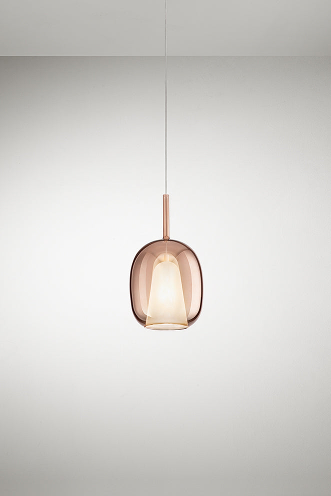 Lampada a sospensione Sabbia colore rame, vista 3 - Lumiavera